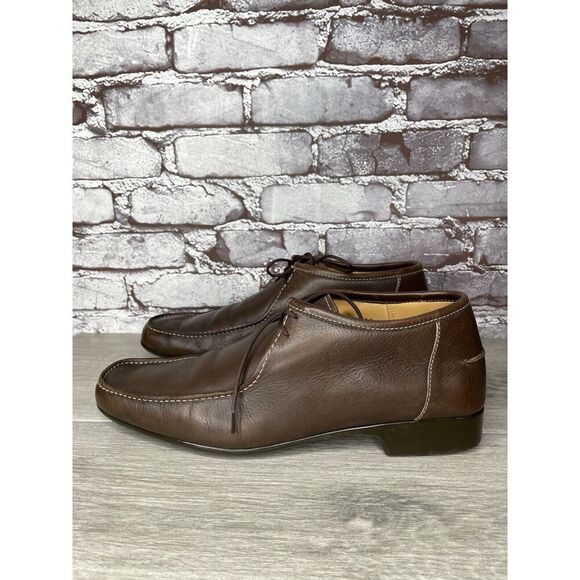 J.M. WESTON Brown Leather 629 CHUKKA Dress Shoes Men’s Sz 10.5D UK/11M US France - Picture 12 of 16